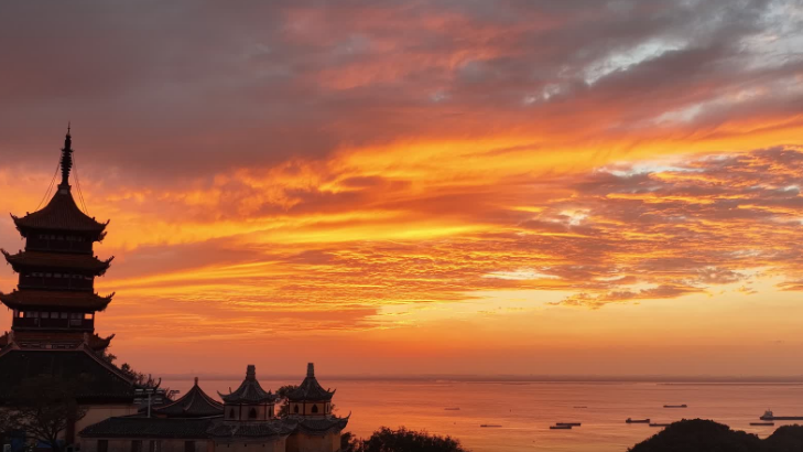 視頻 | 狼山國(guó)家森林公園夕照美如畫(huà)